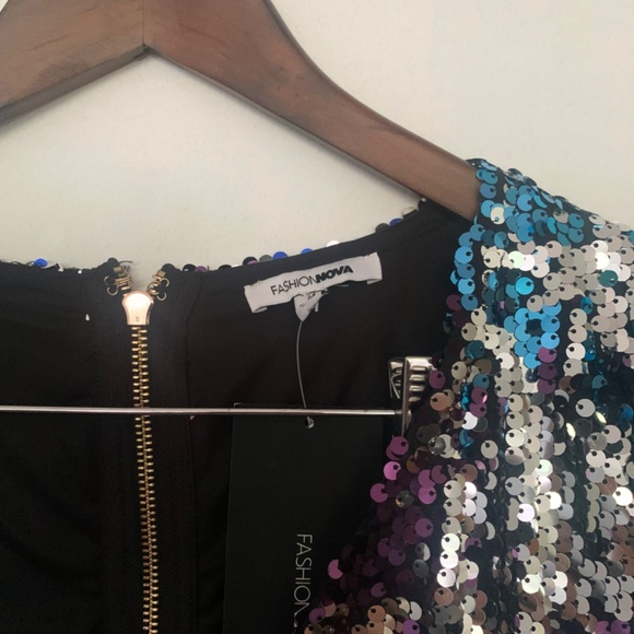 Fashion Nova | Model: Fun Loving Sequin Dress | Purple Ombre | Size M - Picture 11 of 11